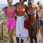 Jasmine Tooks and Shanina Shaik enjoying Miami Beach as they’re ready to hit their 28th birthday